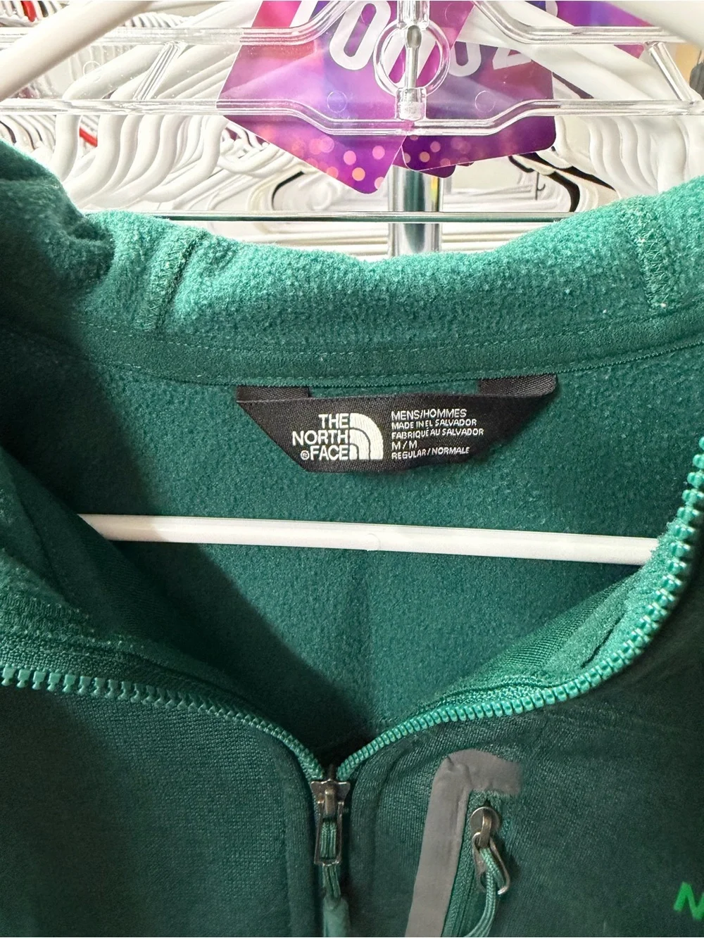 The North Face Forest Green Full-Zip Fleece Hoodie